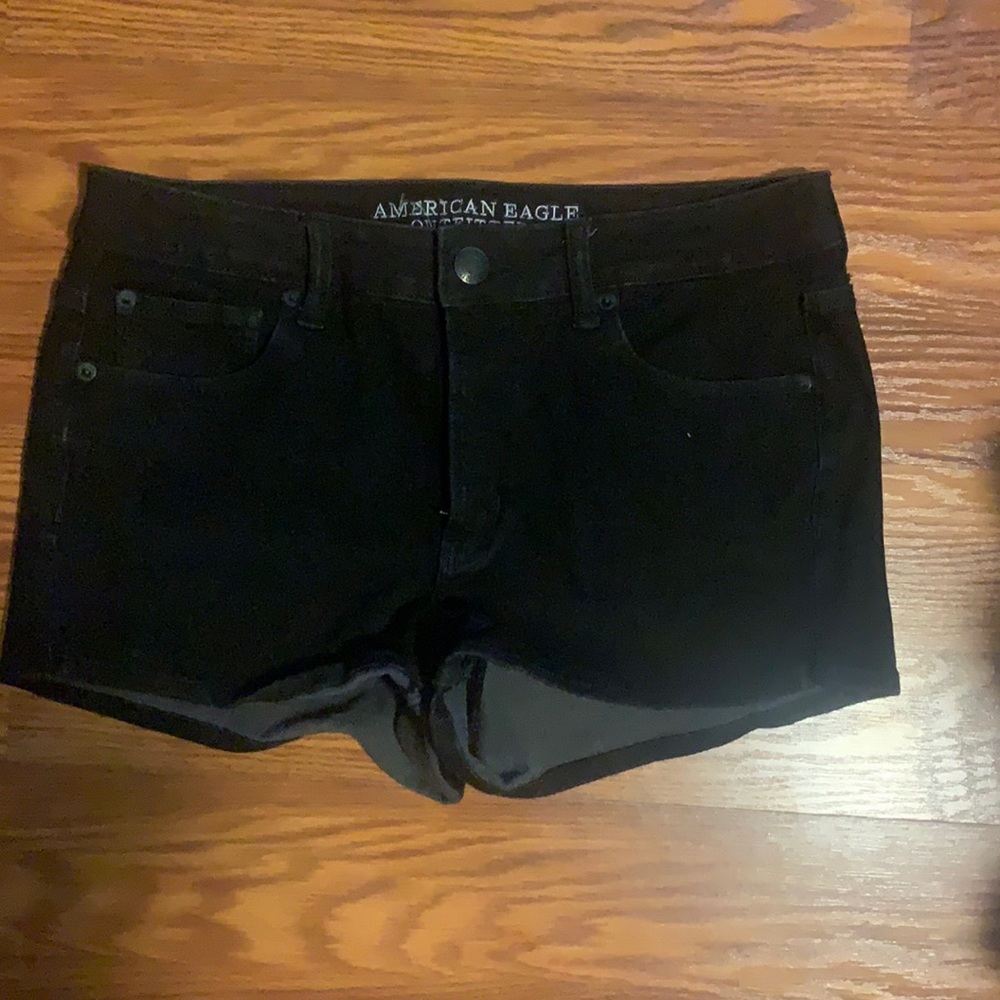 American eagle super high rise jean shortie